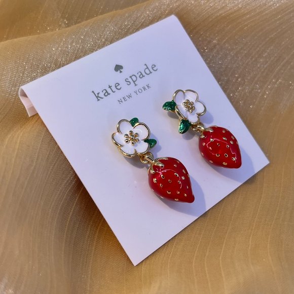 Kate Spade Picnic Perfect Strawberry Drop Earrings - Picture 4 of 10